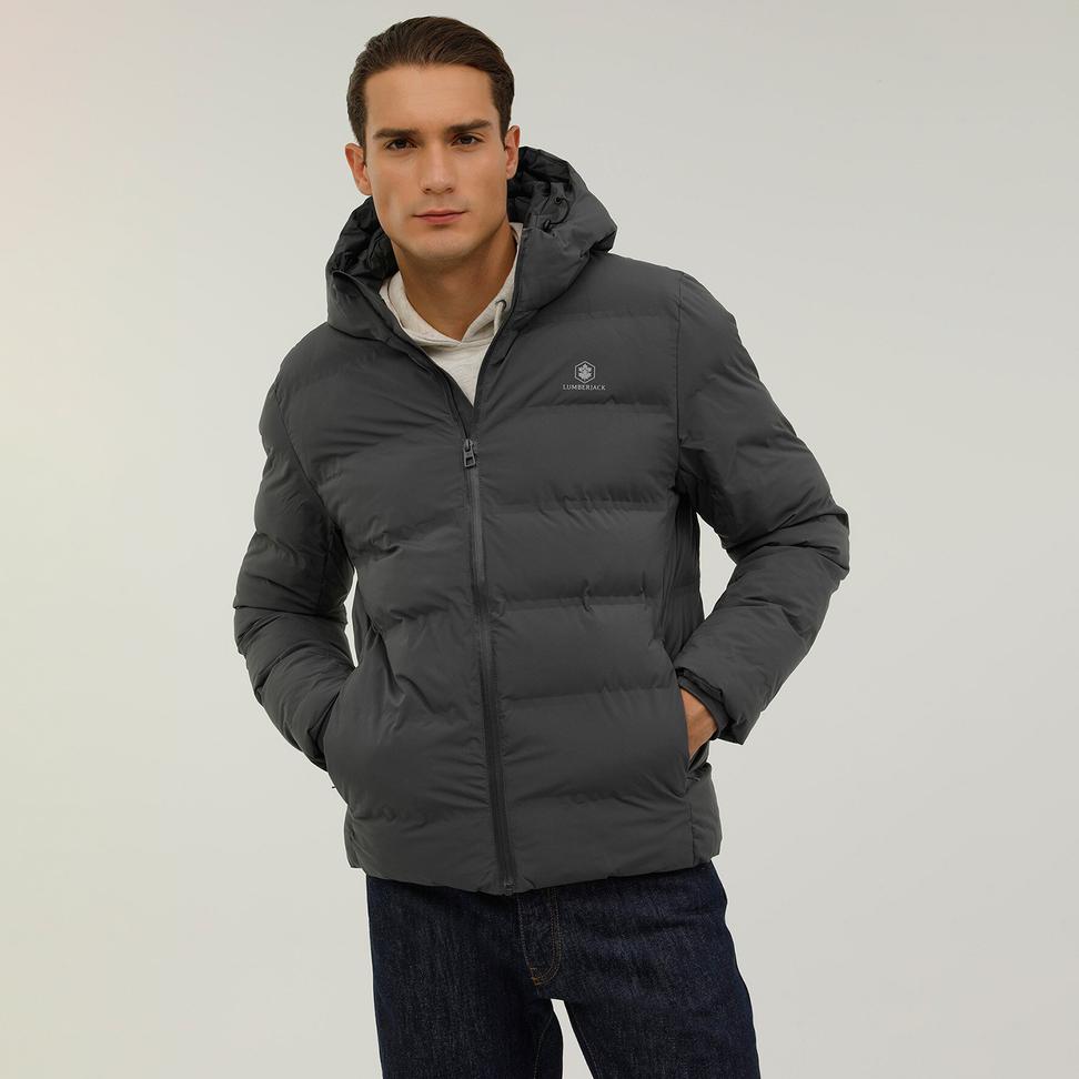 Lumberjack Gri Şişme Mont